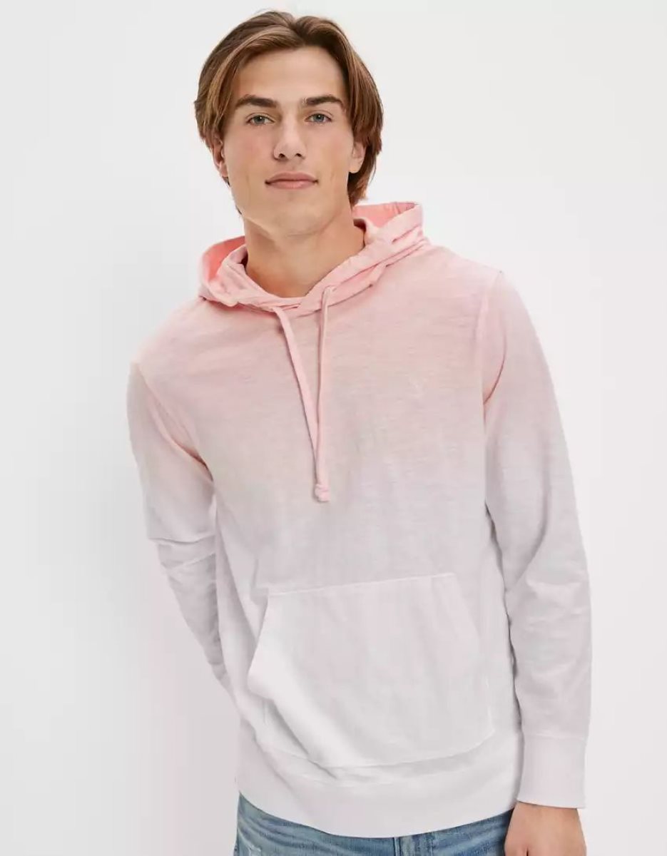 Sweat à Capuche American Eagle AE Super Soft Dip-Dye Rose Homme | SSR-61172295